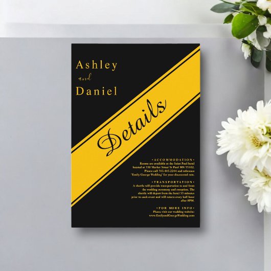 エレガントブモダンラック&金ゴールドラグジュアリーシック結婚ズ エンクロージャーカード