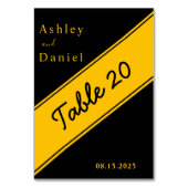 エレガントブモダンラック&金ゴールドラグジュアリーシック結婚ズ テーブルナンバー (正面)