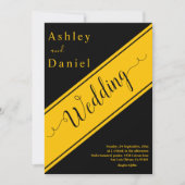 エレガントブモダンラック&金ゴールドラグジュアリーシック結婚ズ 招待状 (正面)