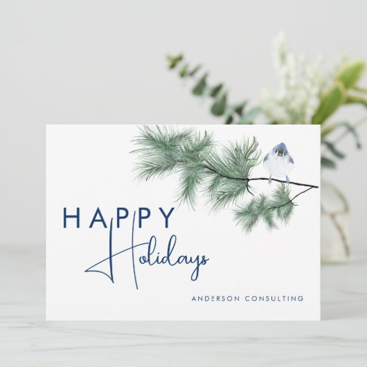 エレガントブモダンルーバードハッピーホリデーズビジネス シーズンカード (スタンド正面)