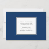 エレガントブモダンルーバードハッピーホリデーズビジネス シーズンカード (裏面)