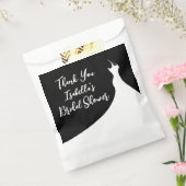 エレガントブライダルシャワーの好意バッグブラック フェイバーバッグ (封をした状態)
