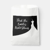エレガントブライダルシャワーの好意バッグブラック フェイバーバッグ (正面)