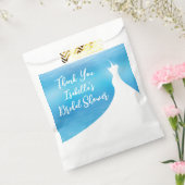 エレガントブライダルシャワーの好意バッグブルーの水色 フェイバーバッグ (封をした状態)