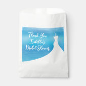 エレガントブライダルシャワーの好意バッグブルーの水色 フェイバーバッグ (正面)