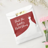 エレガントブライダルシャワーの好意バッグ赤 フェイバーバッグ (封をした状態)