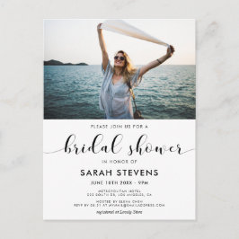 エレガントブライダルシャワーの招待 ポストカード