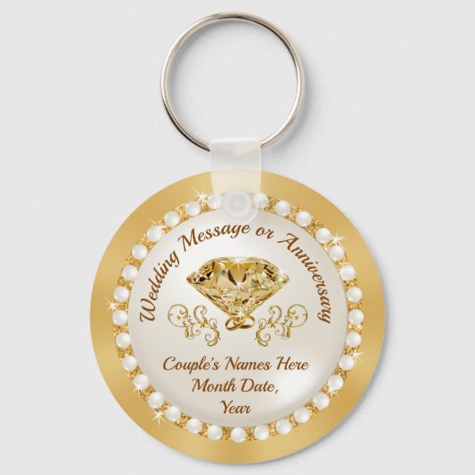 エレガントブライダルシャワーの結婚恩恵 キーホルダー (正面)