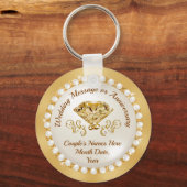エレガントブライダルシャワーの結婚恩恵 キーホルダー (正面)