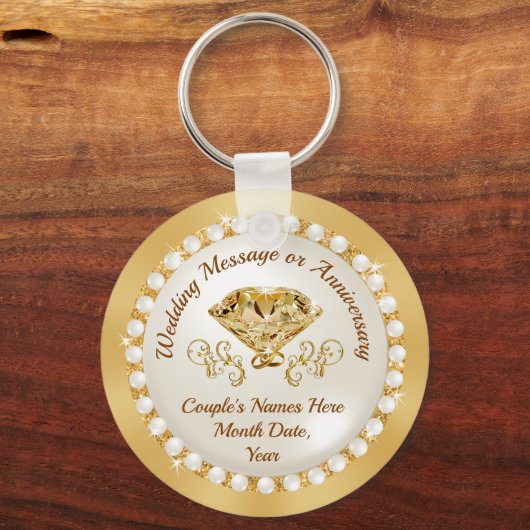 エレガントブライダルシャワーの結婚恩恵 キーホルダー (正面)