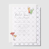 エレガントブライダルシャワーカクテルパーティー ベラム紙招待状 (オフセット (招待状))