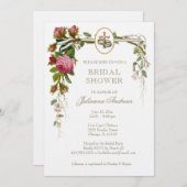 エレガントブライダルシャワークリスチャンバラ招待状 招待状 (正面/裏面)