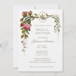 エレガントブライダルシャワークリスチャンバラ招待状 招待状