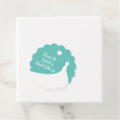 エレガントブライダルシャワーサンキューターコイズ フェイバータグ (インサイチュ)