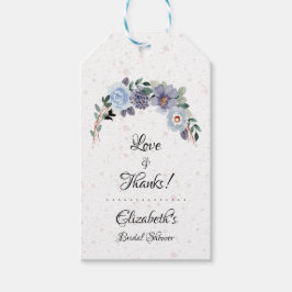 エレガントブライダルシャワーサンキューフローラ ギフトタグ