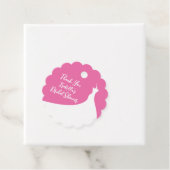 エレガントブライダルシャワーサンキュー明るい赤紫色メッセージカード フェイバータグ (インサイチュ)