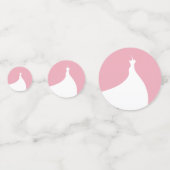 エレガントブライダルシャワードレスピンク コンフェッティ (正面)