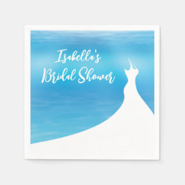 エレガントブライダルシャワーナプキンブルーの水色 スタンダードカクテルナプキン