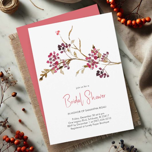 エレガントブライダルシャワーパーティー 招待状