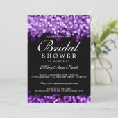 エレガントブライダルシャワーパープルライト 招待状 (スタンド正面)