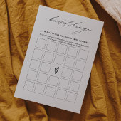 エレガントブライダルシャワービンゴゲームカード 招待状