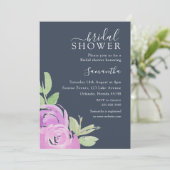 エレガントブライダルシャワーピンクローズウォーター色 招待状 (スタンド正面)