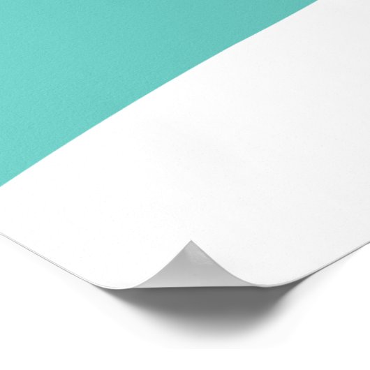 エレガントブライダルシャワーポスターターコイズ ポスター (角)