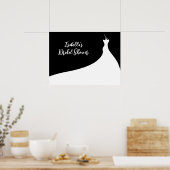 エレガントブライダルシャワーポスターブラック ポスター (キッチン)