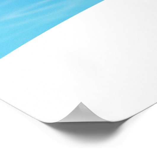 エレガントブライダルシャワーポスターブルー ポスター (角)