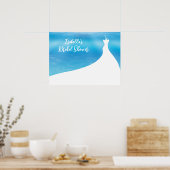 エレガントブライダルシャワーポスターブルー ポスター (キッチン)