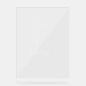 エレガントブライダルシャワーミニマルアクリル系ウェルカムサイン アクリルサイン (正面)