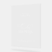 エレガントブライダルシャワーミニマルアクリル系ウェルカムサイン アクリルサイン (傾斜)