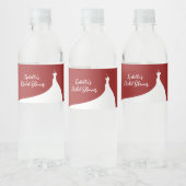 エレガントブライダルシャワーレッドウォーター瓶ラベル ペットボトルラベル (ボトル)
