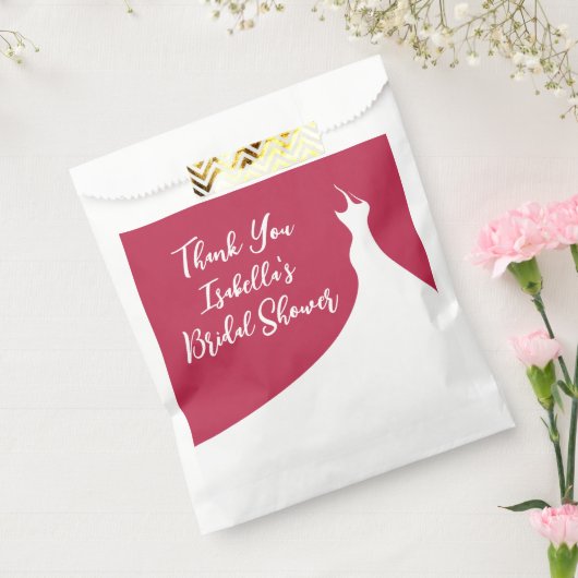 エレガントブライダルシャワー優先バッグvivaマゼンタ フェイバーバッグ (封をした状態)