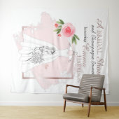 エレガントブライダルシャワー写真の背景 タペストリー (インサイチュ(横))