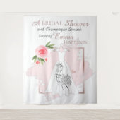 エレガントブライダルシャワー写真の背景 タペストリー (正面)