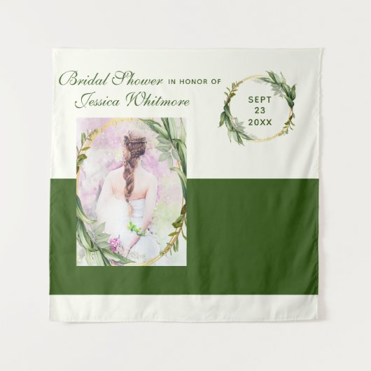 エレガントブライダルシャワー写真の背景/タペストリー タペストリー (正面(横))