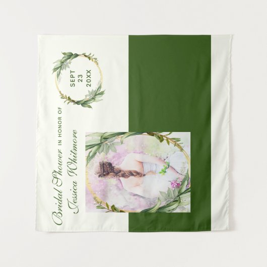 エレガントブライダルシャワー写真の背景/タペストリー タペストリー (正面)