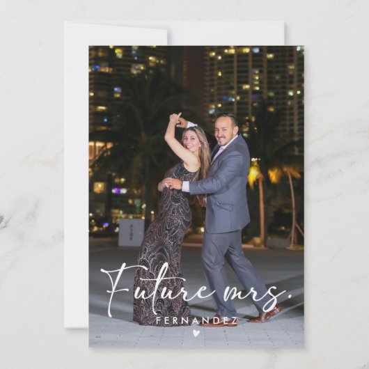 エレガントブライダルシャワー写真 招待状 (裏面)