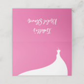 エレガントブライダルシャワー座席表明るい赤紫色 プレイスカード (外部開封)