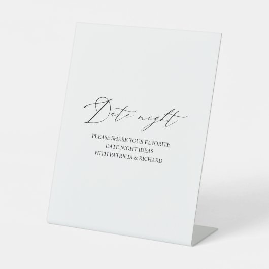 エレガントブライダルシャワー日の夜のJAR記号 台座サイン (正面)