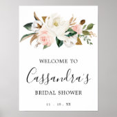 エレガントブライダルシャワー歓迎ポスター、ウェルカムサイン ポスター (正面)