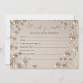 エレガントブライダルシャワー真珠 招待状 (正面)