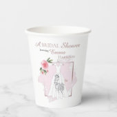 エレガントブライダルシャワー紙カップ 紙コップ (正面)