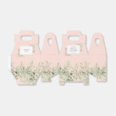 エレガントブライダルシャワー緑の葉赤面ピンク フェイバーボックス (折り畳みなし)