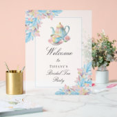 エレガントブライダルティーパーティーブライダルシャワーへようこそ アクリルサイン (ウェディング)