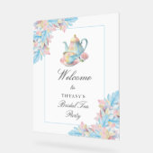 エレガントブライダルティーパーティーブライダルシャワーへようこそ アクリルサイン (傾斜)