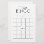 エレガントブライダルビンゴブライダルシャワーゲーム (正面/裏面)