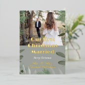 エレガントブライダルフォトセージ第1回クリスマス結婚した 箔シーズンカード (立ち正面)