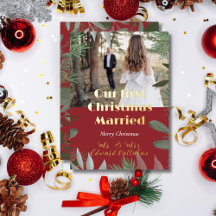 エレガントブライダルフォトレッド第1回クリスマス結婚した